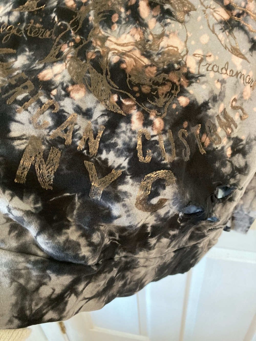 Affliction Black & Beige Tie-Dye Logo Sweatshirt - Picture 5 of 16